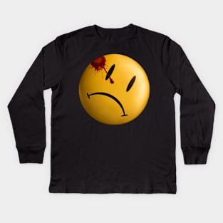 Happy Face Smiley Comics Cartoon Kids Long Sleeve T-Shirt